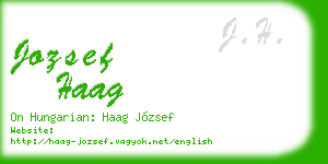 jozsef haag business card
